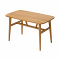Escritorio mesa rectangular de MDF efecto roble con patas de madera natural 120 x 60 x 75 cm